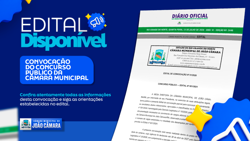 EDITAL DE CONVOCAÇÃO — CONCURSO PÚBLICO Nº 01/2026 
